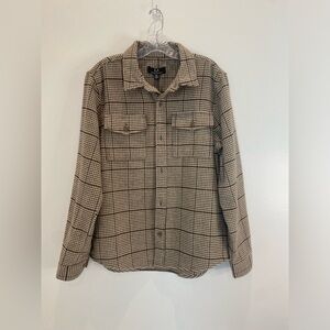 NWT Magaschoni Light Weight Wool Blend Flannel Shirt Men Size Medium